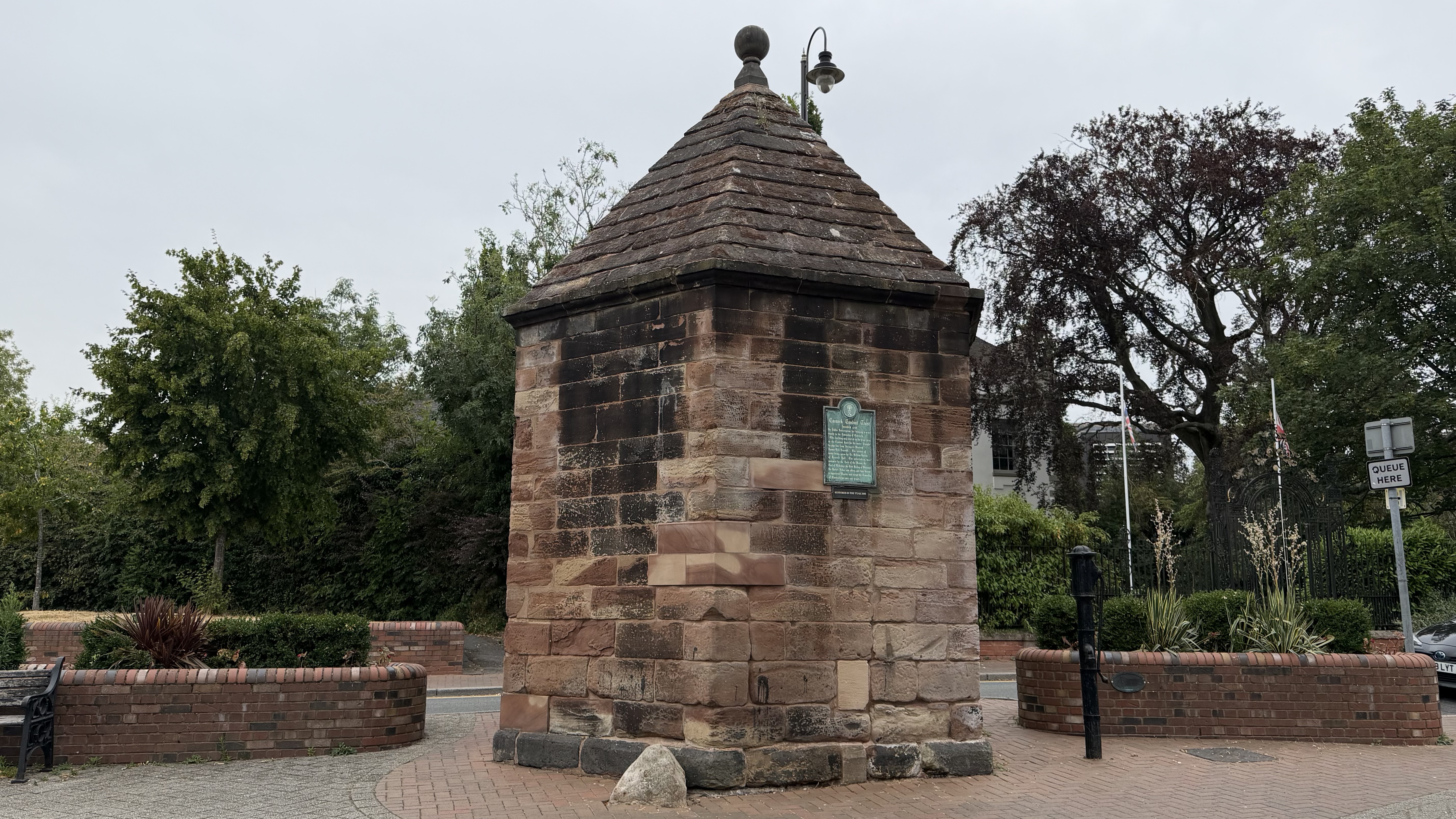 The historic hexagonal Conduit Head in Cannock town centre